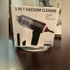 AS-228 Black 3-in-1 Vacuum Cleaner for Cars, Boats or Home. NEW IN BOX